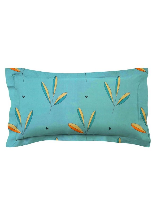 BSB HOME BSB HOME Premium Glace Cotton 180 TC Flat Single Bedsheets Breathable | Wrinklefree (Size-60 X 90 Inch) with 1 King Size Pillow Covers (Size-17 X 27 Inches, Mint Green)  - Image 3