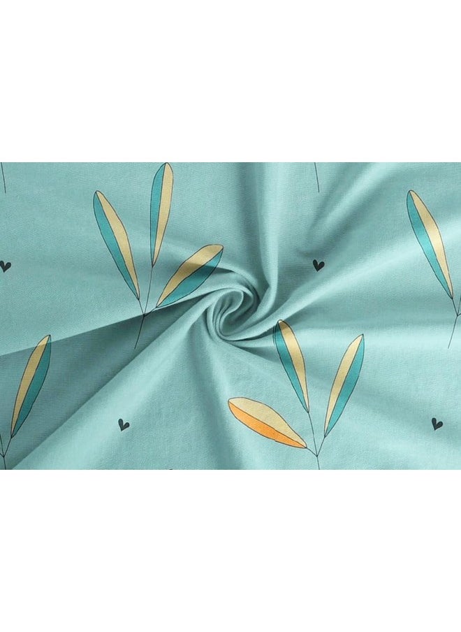 BSB HOME BSB HOME Premium Glace Cotton 180 TC Flat Single Bedsheets Breathable | Wrinklefree (Size-60 X 90 Inch) with 1 King Size Pillow Covers (Size-17 X 27 Inches, Mint Green)  - Image 2