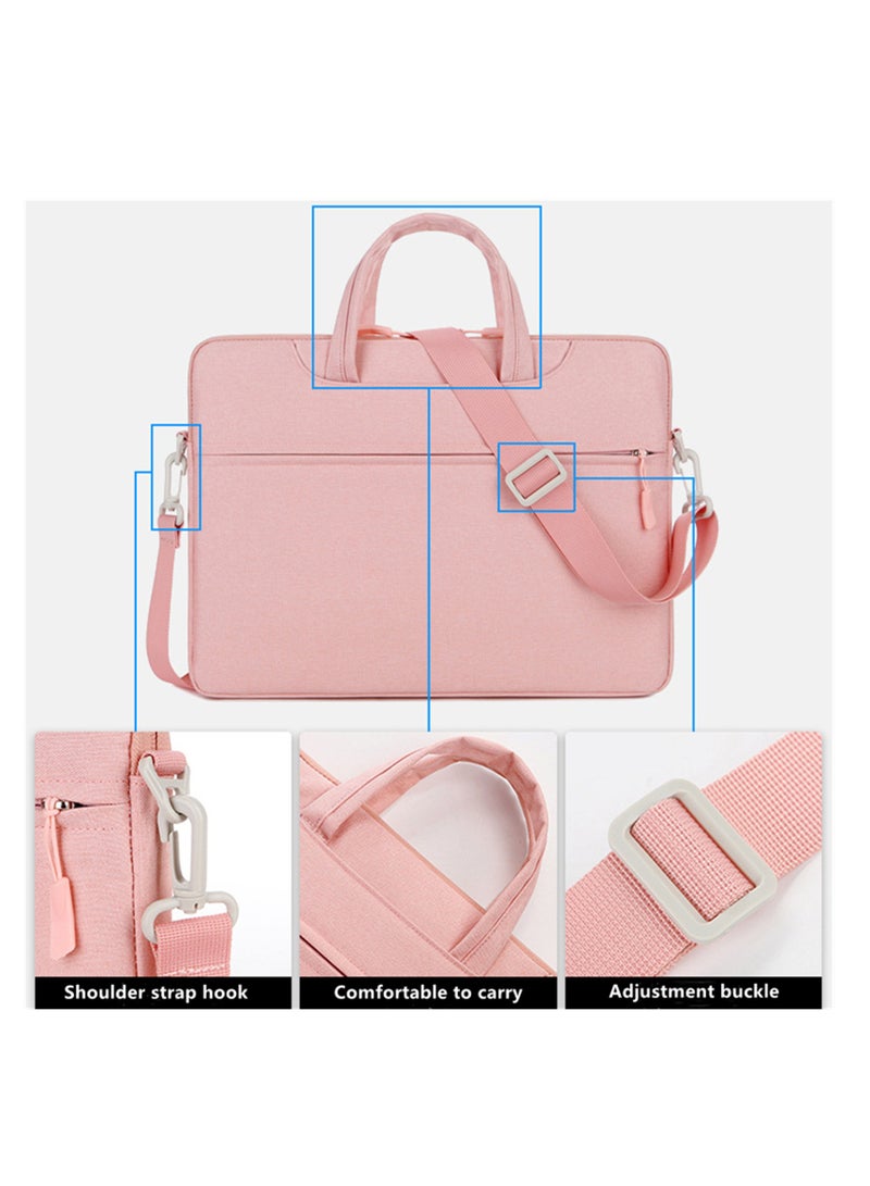 NOVOLAN NOVOLAN Laptop Shoulder Bag Laptop Shoulder Bag Laptop Tote, Laptop Case 14 Inch 15.6 Inch Tablet Laptop Bag Men Women Portable Liner Bag Tablet Computer Bag Conference Briefcase 14" 15.6" (14" Black)  - Image 2