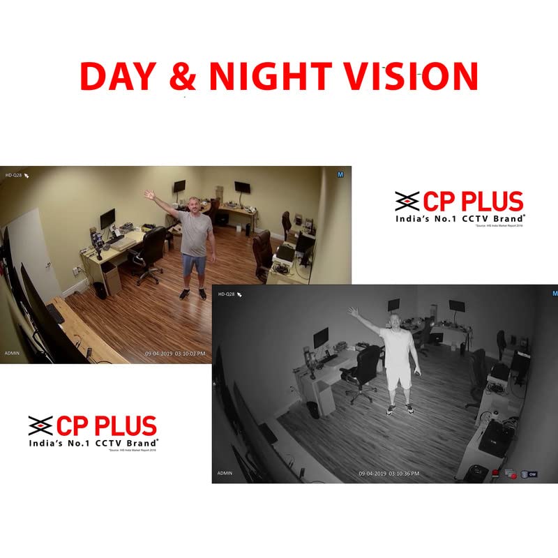 Clocite cp Plus 4 Channel DVR + 2.4MP 1 Dome & 1 Bullet Cameras with Audio Recording (Day/Night Vision) + 500GB HDD + Copper Cable Roll (1+3) 4 CH Power Supply + BNC & DC Full Combo Kit - Image 4