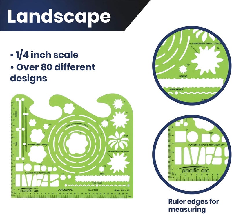 Pacific Arc Landscape Template Guide, with Trees, Shrubs, Hedges, Fences, Flagstone Walks, and Terraces - Image 3