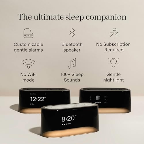 Loftie Alarm Clock with Sound Machine – Smart Alarm Clock with Night Light, White Noise, Bluetooth Speaker, 100+ Sounds Included Free, No Subscription Required, Blackout Mode- Penny - Image 2