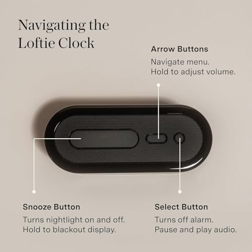 Loftie Alarm Clock with Sound Machine – Smart Alarm Clock with Night Light, White Noise, Bluetooth Speaker, 100+ Sounds Included Free, No Subscription Required, Blackout Mode- Penny - Image 5