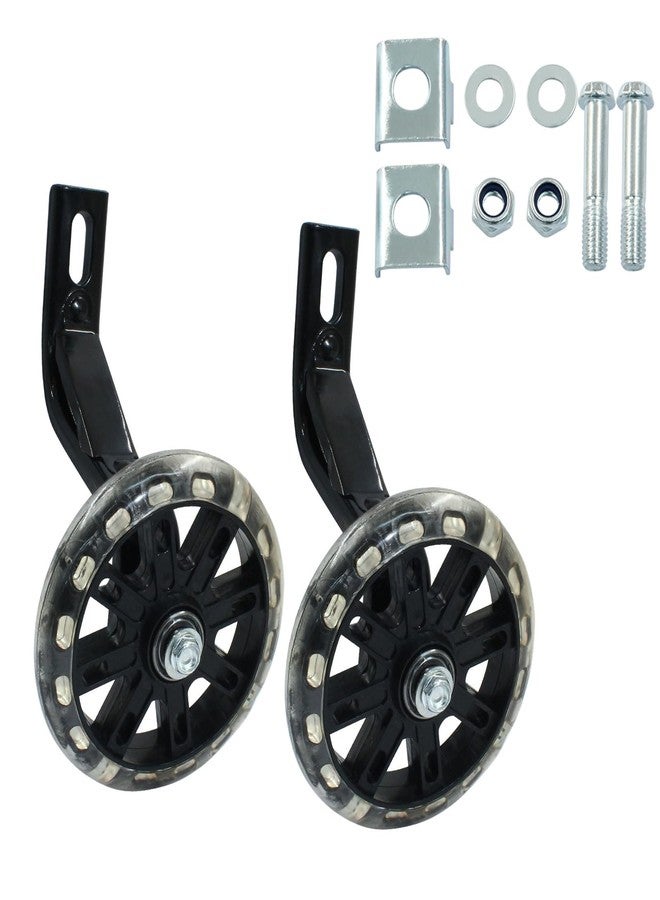 Murtenze 1 Pair of Children's Bicycle Auxiliary Wheel Bicycle Accessories, Flash Silent Training Wheels for 12" Training Wheels Kids Bike Wheel - Image 1
