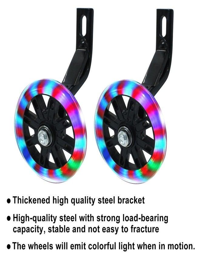 Murtenze 1 Pair of Children's Bicycle Auxiliary Wheel Bicycle Accessories, Flash Silent Training Wheels for 12" Training Wheels Kids Bike Wheel - Image 4
