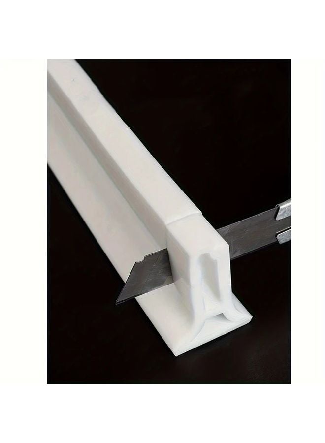 White Waterproof Shower Barrier 59 06 Inch For Dry Wet Separation Bathroom Toilet Kitchen - Image 1