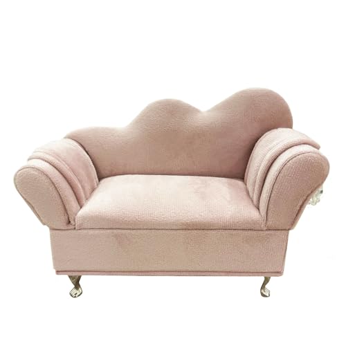 DD-life Openable Sofa Box Couch Jewelry Box,Miniature Sofa Velvet Chair Earrings Necklace Bracelet Storage Box, Gift for Girls and Women Jewelry Box(Pink,Style 3) - Image 1