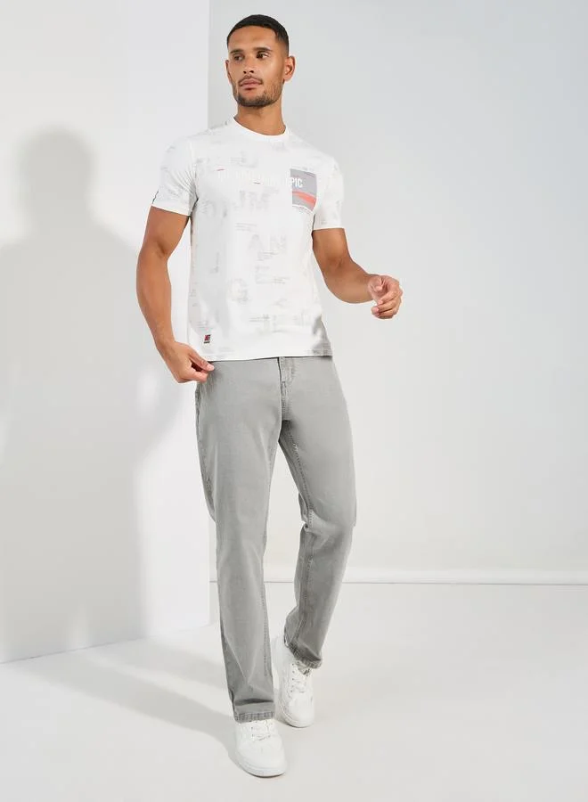 Fort Collins Graphic Print Crew Neck T-Shirt by Styli