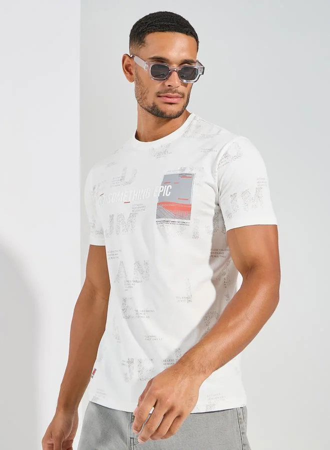 Fort Collins Graphic Print Crew Neck T-Shirt by Styli