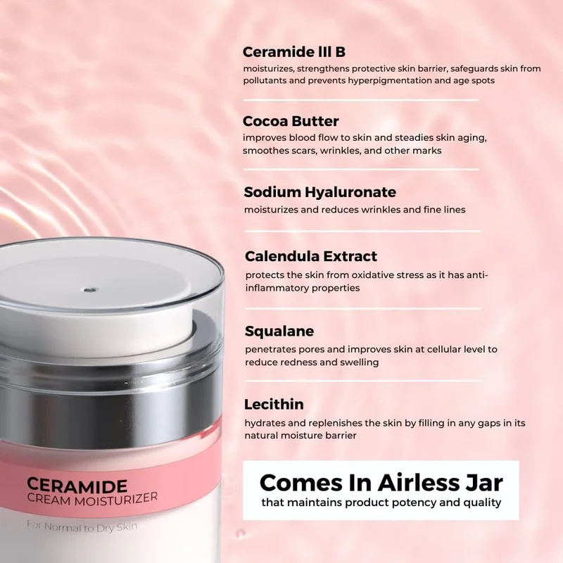 Skininspired Ceramide Moisturiser Cream For Hydration SkinInspired Ceramide Moisturizer Cream, For Inflammation, Barrier Repair, Eczema, Psoriasis | Face Moisturiser For Normal to Dry Skin & Moisturizing Cream for women & men (50g) for Women | Best Price UAE