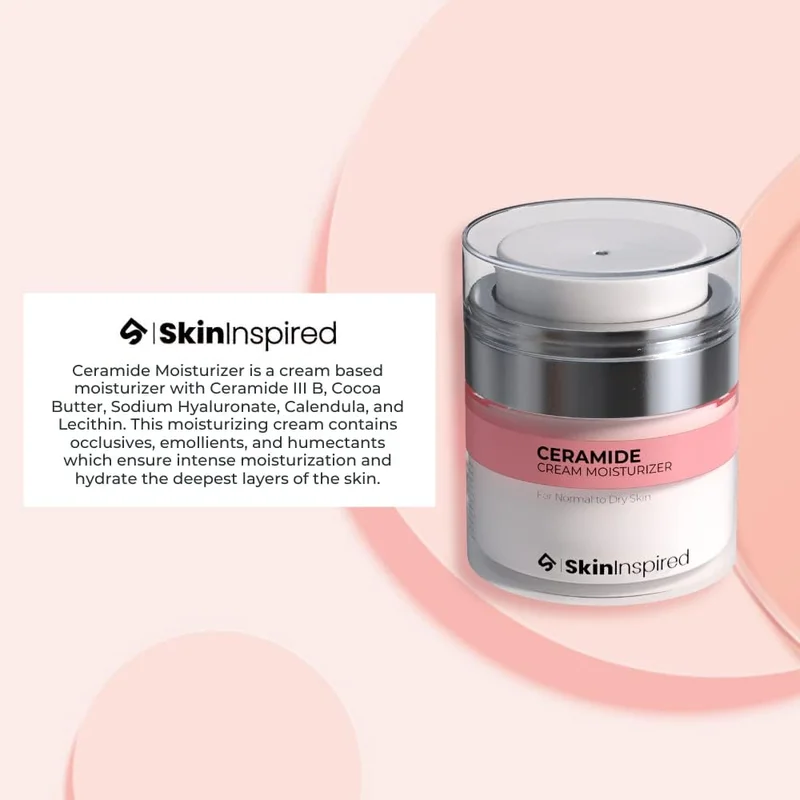 Skininspired Ceramide Moisturiser Cream For Hydration SkinInspired Ceramide Moisturizer Cream, For Inflammation, Barrier Repair, Eczema, Psoriasis | Face Moisturiser For Normal to Dry Skin & Moisturizing Cream for women & men (50g) for Women | Best Price UAE