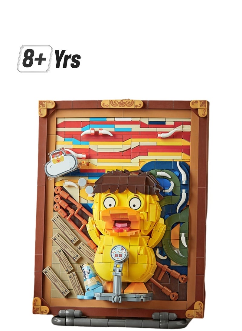 893pcs Screaming Duck, 3d Painting Assembling Model Ornaments Building Block Toys, Children'S Educational Game Gifts - Image 1