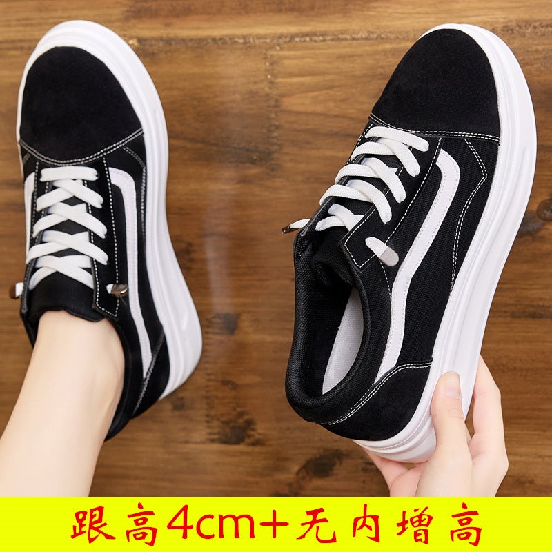 Thick-Soled Muffin Height-Increasing Small Size Women'S Shoes 313233 Lightweight All-Match Casual Board Shoes Internet-Famous Canvas Shoes Women'S Autumn - Image 1