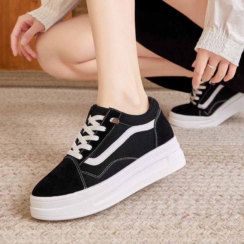 Thick-Soled Muffin Height-Increasing Small Size Women'S Shoes 313233 Lightweight All-Match Casual Board Shoes Internet-Famous Canvas Shoes Women'S Autumn - Image 5