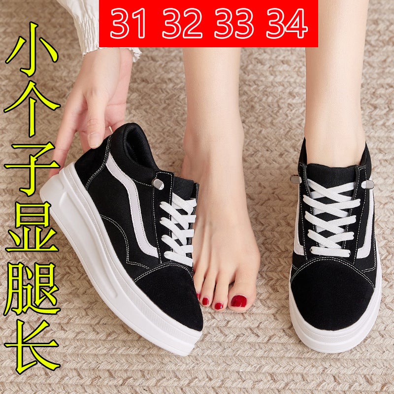 Thick-Soled Muffin Height-Increasing Small Size Women'S Shoes 313233 Lightweight All-Match Casual Board Shoes Internet-Famous Canvas Shoes Women'S Autumn - Image 2