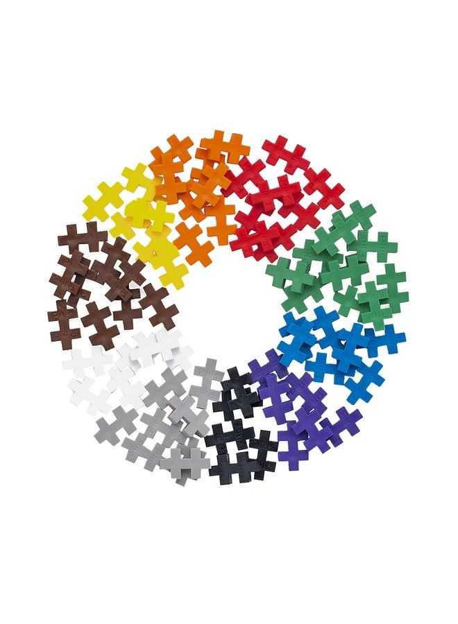 Open Play Tube 70 Piece Basic Color Mix Construction Building Stem ; Steam Toy, Interlocking Mini Puzzle Blocks For Kids  - Image 5