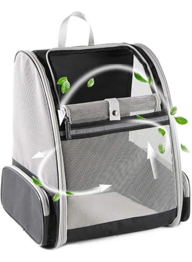 Innovative Bubble Backpack Carrier for Pets During Travel, Ventilated and Safe Transparent Pet Bag for Cats and Dogs, Lightweight Travel-Friendly Pet Backpack for Daily Outings and Trips (Grey) - Image 1