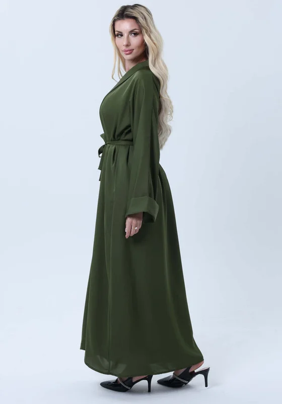MSquare Fashion 4-Piece Olive Green Abaya Complete Set