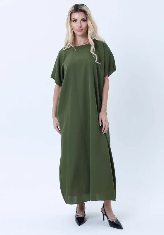 MSquare Fashion 4-Piece Olive Green Abaya Complete Set