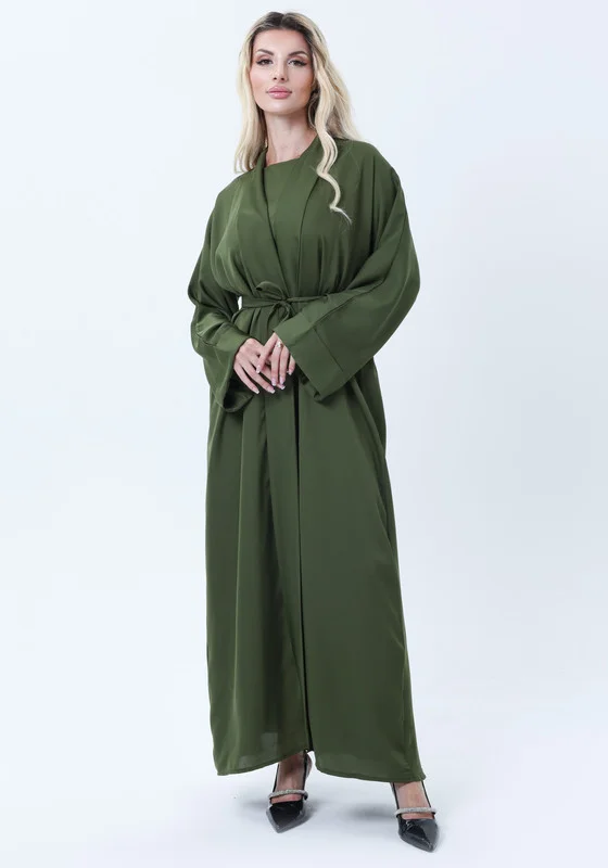 MSquare Fashion 4-Piece Olive Green Abaya Complete Set