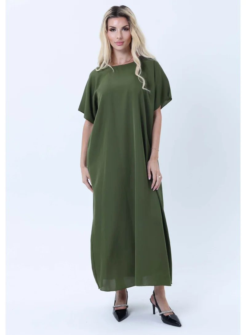 MSquare Fashion 4-Piece Olive Green Abaya Complete Set