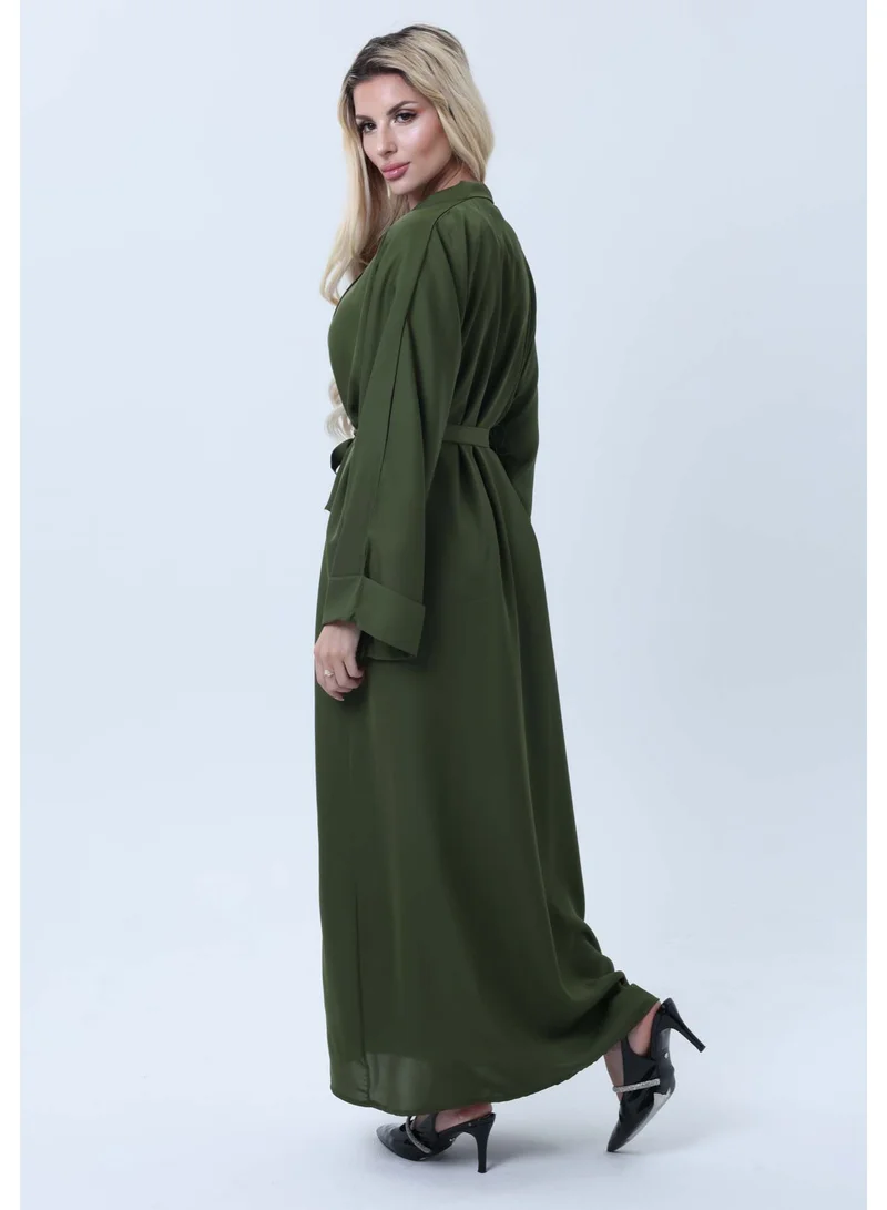 MSquare Fashion 4-Piece Olive Green Abaya Complete Set