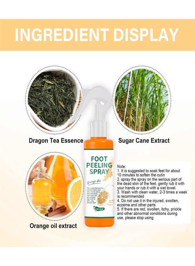EELHOE Foot Peeling Spray 100ml, Can Effectively Remove Rough and Callused Skin, Help Raise Skin Moist and Against Dry And Rough, The Pure Natural Ingredients Make Spray Suitable For Most Skin Types - Image 3