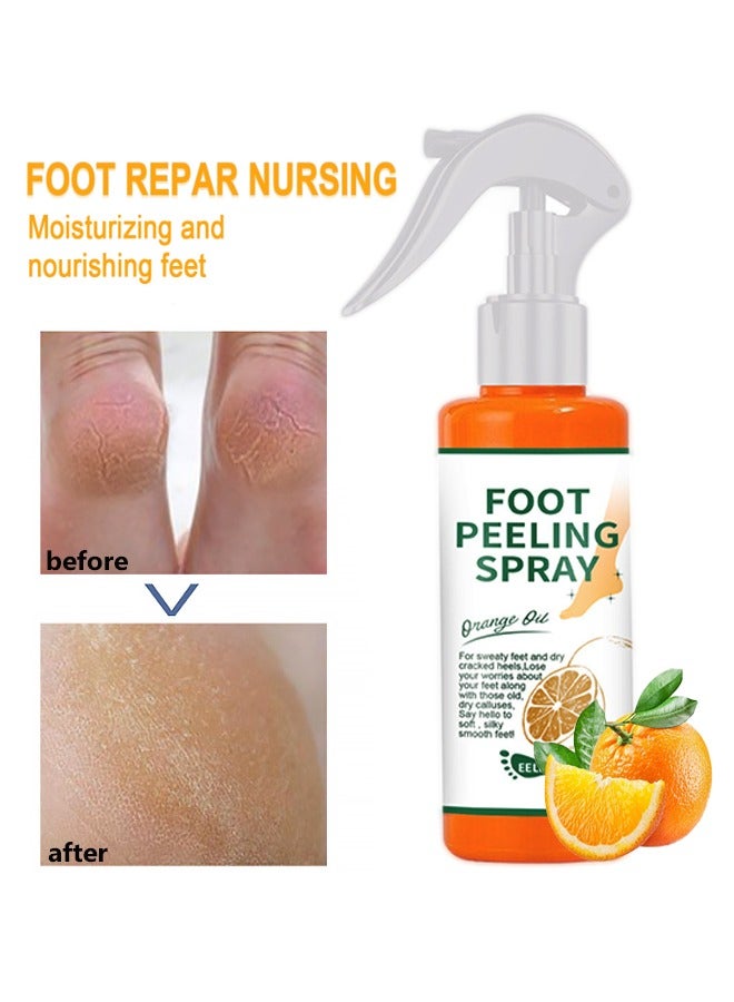 EELHOE Foot Peeling Spray 100ml, Can Effectively Remove Rough and Callused Skin, Help Raise Skin Moist and Against Dry And Rough, The Pure Natural Ingredients Make Spray Suitable For Most Skin Types - Image 1