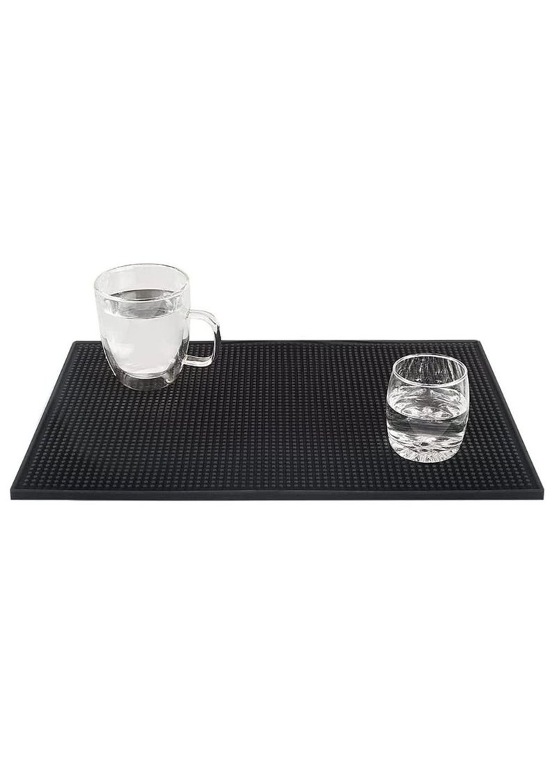 Generic - Rubber Bar Service Mat 45 x 30cm Heavy Duty Leakproof Non Slip Tabletop Protection for Kitchen Restaurant Hotel Beverages Furniture - Image 1