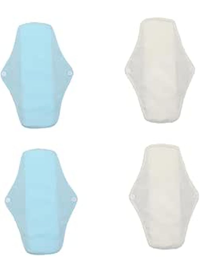 OUNONA 4 Pack Washable Menstrual Pads for Women Reusable Lightweight Breathable Sanitary Napkins Comfortable Nursing Mats for Travel and Daily Use Black - Image 1