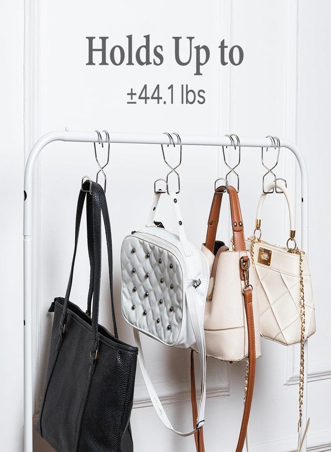 Wiosi Metal Purse Hanger Closet Set of 4 - Anti-Fall Heavy Duty Bag Organizer Hooks for Handbags, Backpacks & Totes, Durable Space Saving Bag Holder and Closet Hook - Image 3