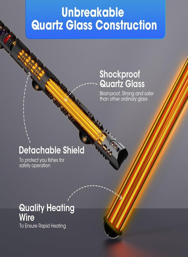 MQ Submersible Aquarium Heater Auto Thermostat, 200W Fish Tank Heater with LCD Digital Aquarium Thermometer, Shatter-Proof and Blast-Proof - Image 5