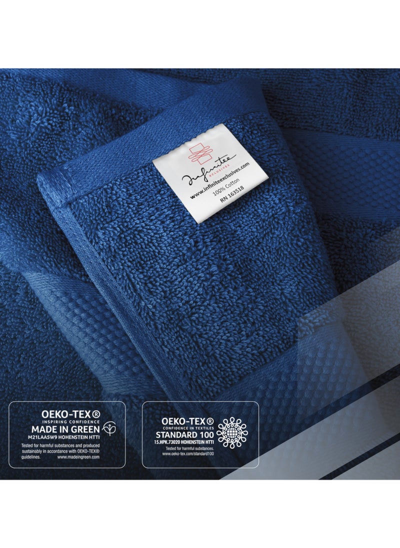 Premium Blue Bath Towels Set - [Pack of 8] 100% Cotton Highly Absorbent 2 Bath Towels, 2 Hand Towels and 4 Washcloths - Luxury Hotel & Spa Quality Bath Towels for Bathroom by Infinitee Xclusives - pzsku/Z30840AC01B236D7EF5C1Z/45/_/1730973654/0c2467fc-6908-40c0-836f-89cc9043da95