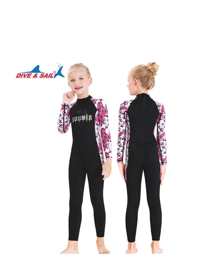 DIVE & SAIL بدلة غوص للأطفال للحفاظ على الدفء ثلاثية الطبقات مرنة عالية للأولاد باللون الأسود - Image 2