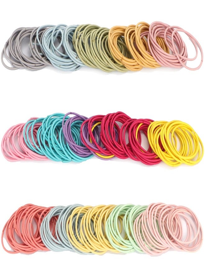 Unaone Hair Elastics Ties, 300 PCS Stretchable Rubber Hair Band No Crease Hair Band 2mm for Thin Hair, Suitable for Women, Men, Girls and Boys - Image 1