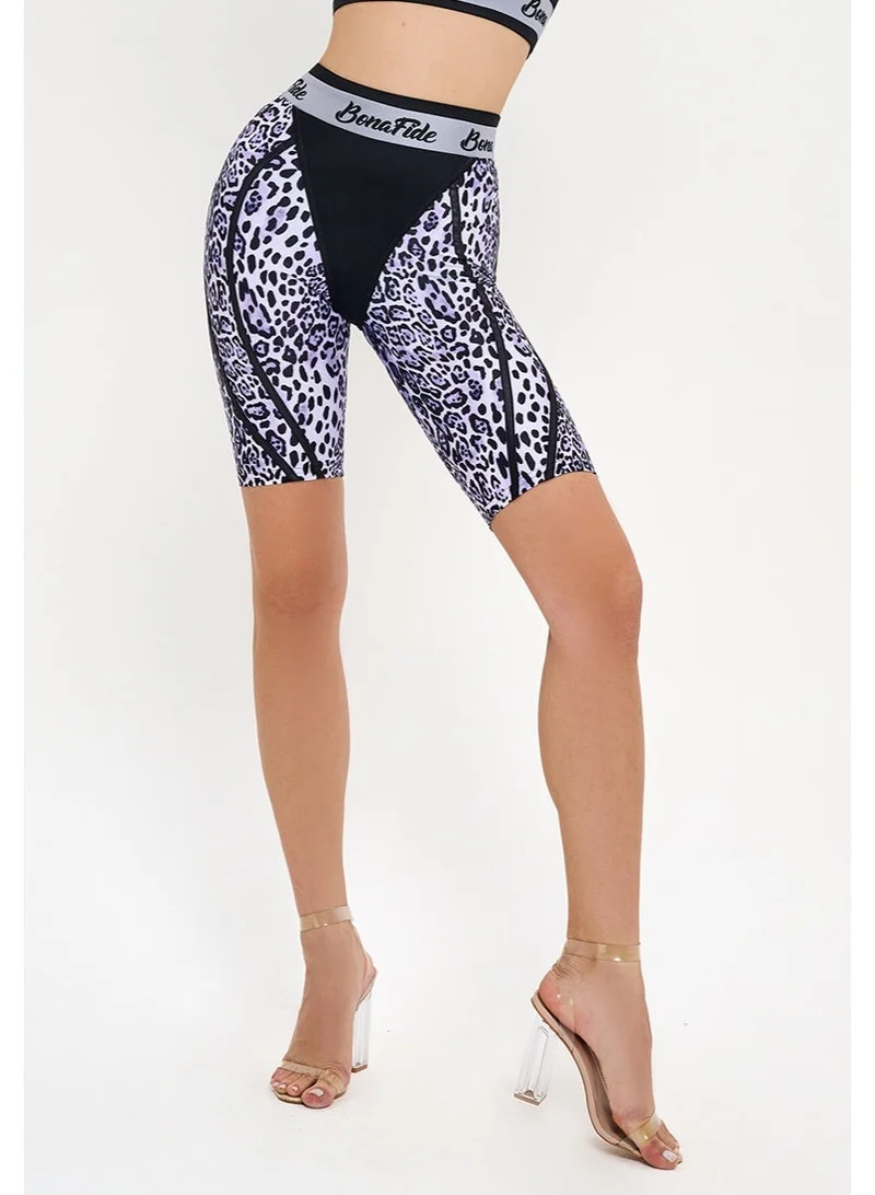 Bona Fide Aerobica Cycling Snow Leo Bona Fide Premium Quality High Waist Biker Shorts for Women with Push Up - Womens Shorts for Gym, Workout for Women | Best Price UAE