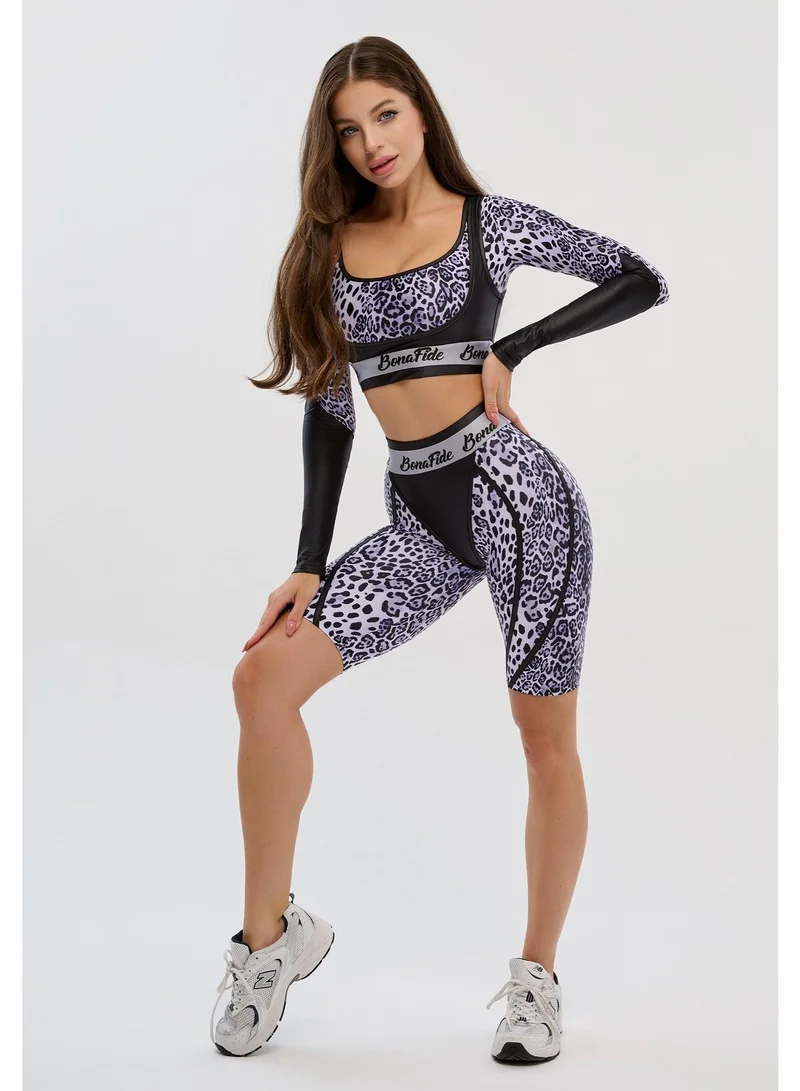 Bona Fide Aerobica Cycling Snow Leo Aerobica Leo High Waist Biker Gym Shorts for Women for Women | Best Price UAE