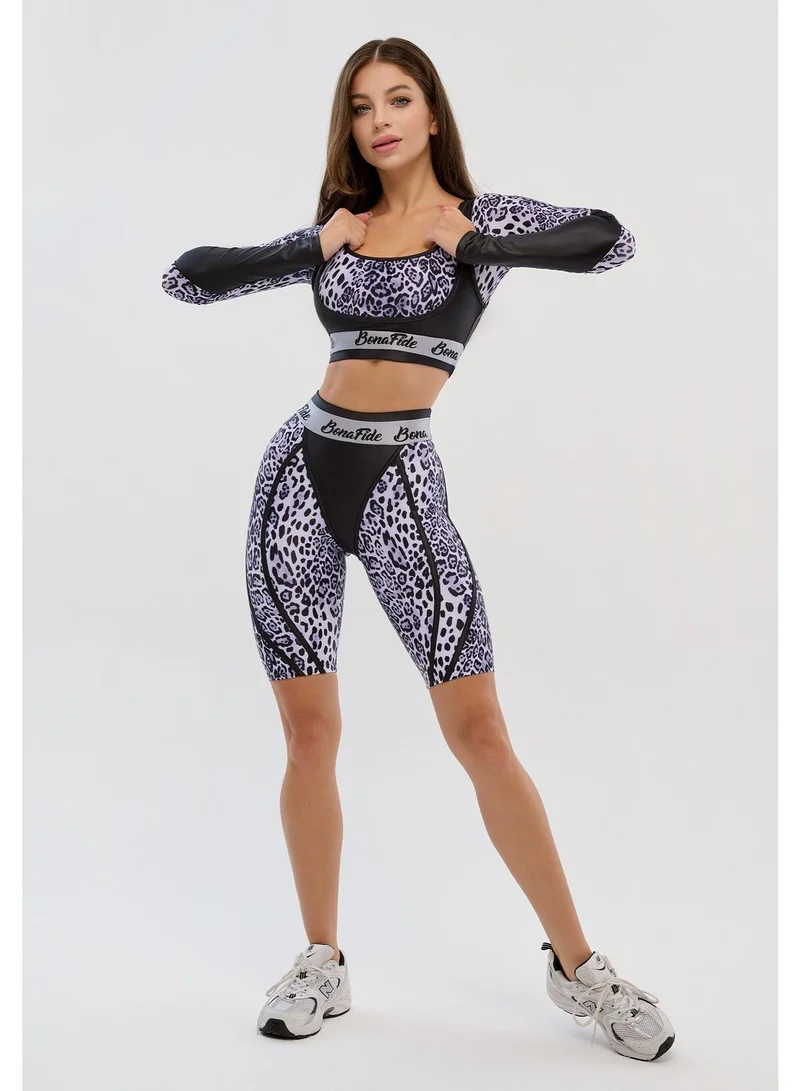 Bona Fide Aerobica Cycling Snow Leo Aerobica Leo High Waist Biker Gym Shorts for Women for Women | Best Price UAE