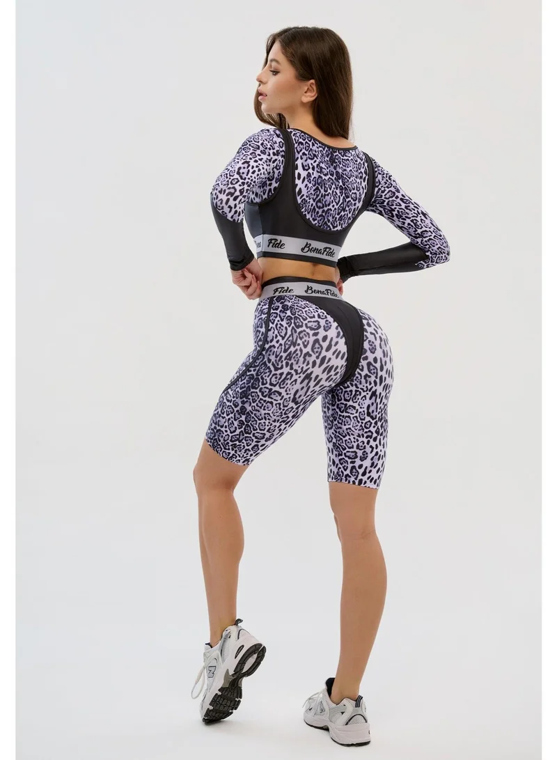 Bona Fide Aerobica Cycling Snow Leo Aerobica Leo High Waist Biker Gym Shorts for Women for Women | Best Price UAE