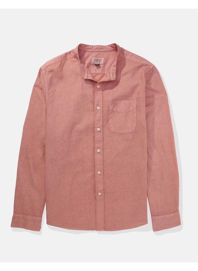 American Eagle - Band Collar Classic Fit Shirt - Image 1