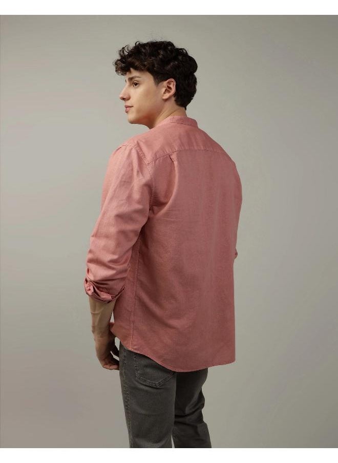 American Eagle - Band Collar Classic Fit Shirt - Image 1