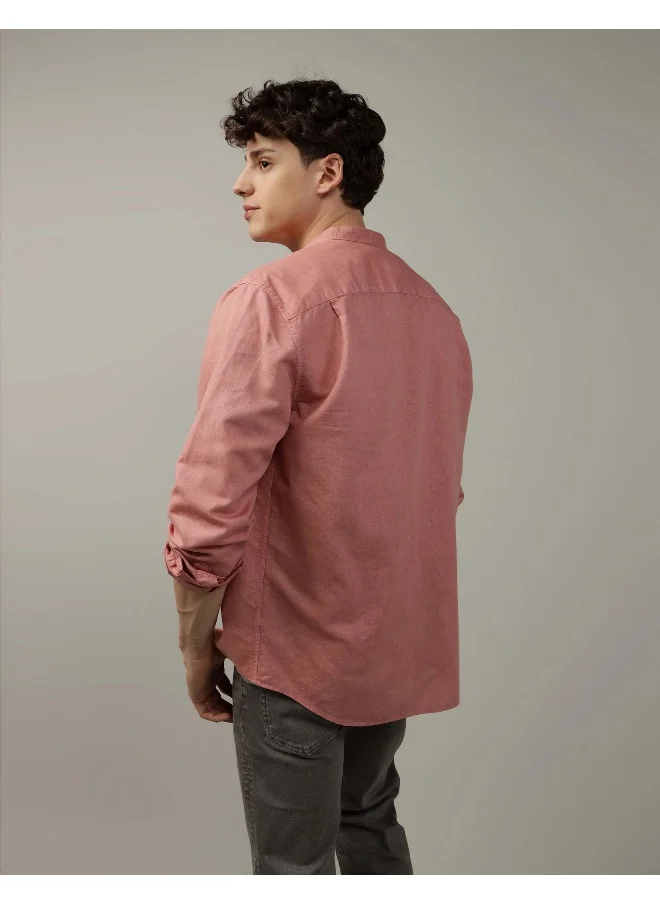 امريكان ايجل Band Collar Regular Fit Shirt
