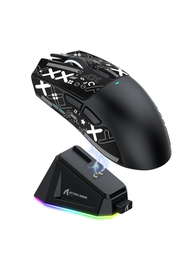 X11 59g Super Lightweight Wireless Gaming Mouse with Magnetic RGB Charging Dock, Wireless Mouse/BT Wired/2.4G, 22000 DPI for PC/Laptop/Mac (Black Upgraded Version) - Image 1