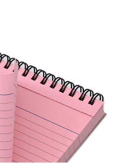 FIS FIS Ruled Record Card 180 Gsm 5X3 Inch Double Loop Spiral 50 Sheets Pink -FSIC53-180SPPI  - Image 2