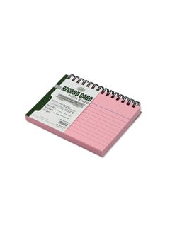 FIS FIS Ruled Record Card 180 Gsm 5X3 Inch Double Loop Spiral 50 Sheets Pink -FSIC53-180SPPI  - Image 3