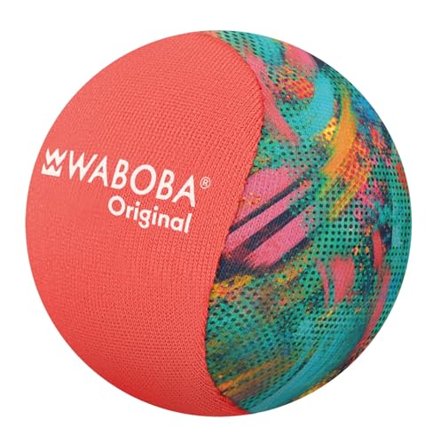Waboba Water Skipping Ball Toy for Swimming Pool and Beach Games Water Bouncing Ball Gift for Kids and Teens Original Neon Abstract - Image 1