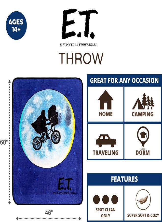 Franco E.T. The Extra-Terrestrial Retro/Nostalgic Bedding Super Soft Micro Raschel Throw 46" X 60" Collectibles - Image 2
