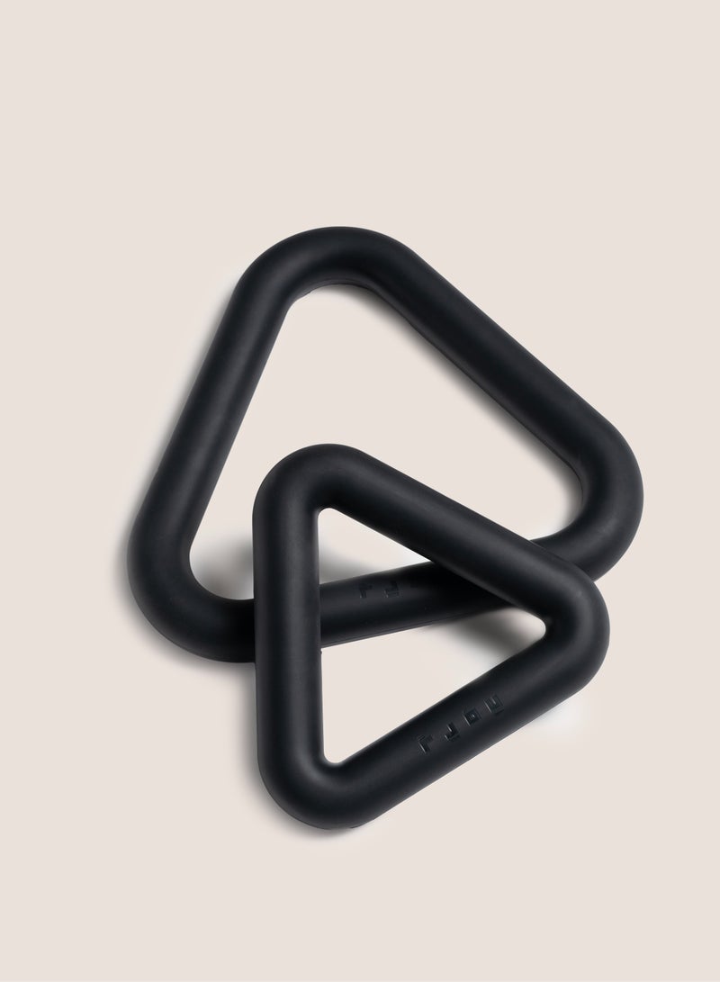 تمدد وزن المثلث - دامبل مبتكر بوزن 4.5 كجم مع قبضة مزدوجة مريحة | دمبل تدريب القوة للاستقرار وتمارين متنوعة | مصنوع من السيليكون الناعم - Image 1