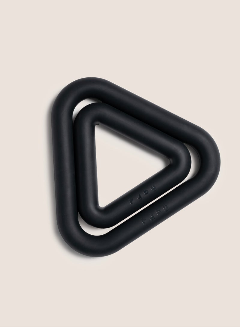 تمدد وزن المثلث - دامبل مبتكر بوزن 4.5 كجم مع قبضة مزدوجة مريحة | دمبل تدريب القوة للاستقرار وتمارين متنوعة | مصنوع من السيليكون الناعم - Image 2