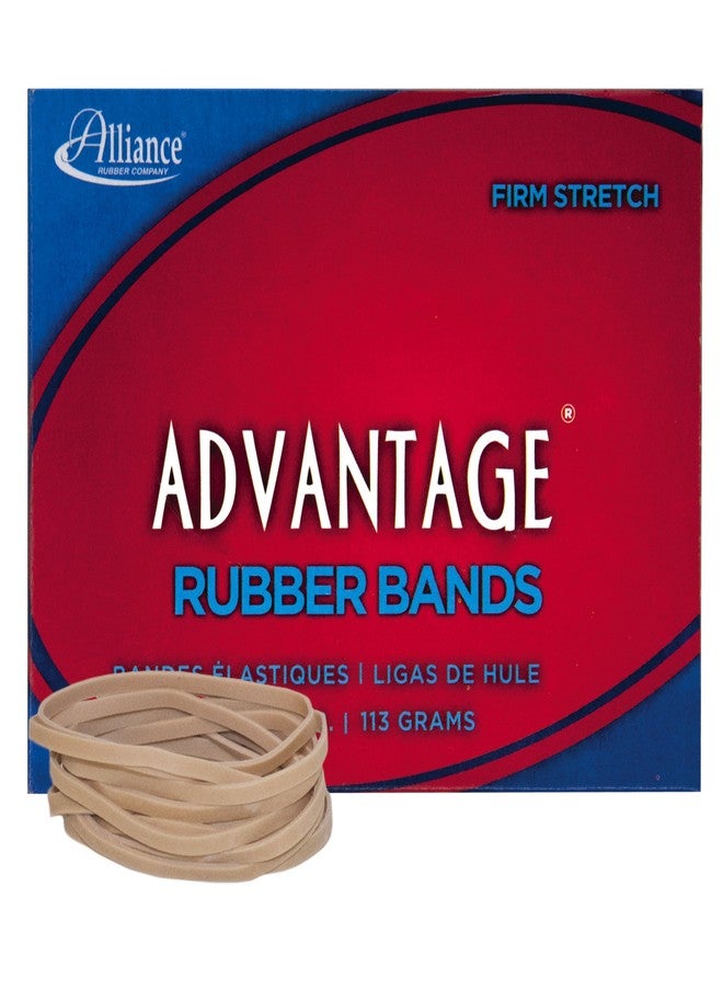 Alliance Rubber 26329 Advantage Rubber Bands Size #32, 1/4 lb Box Contains Approx. 175 Bands (3" x 1/8", Natural Crepe) - Image 1